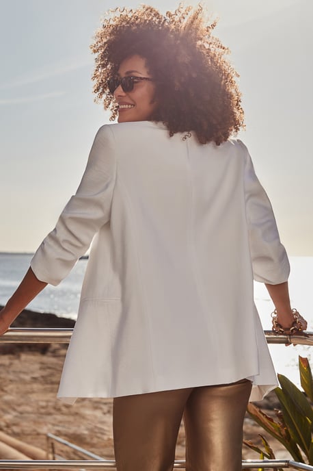 Ivory Double Breasted Blazer