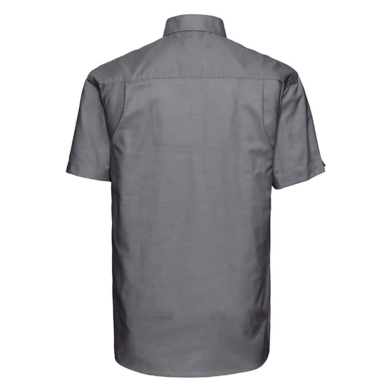 Russell Collection Heren Oxford Formeel Shirt (Zilver) - Image 2