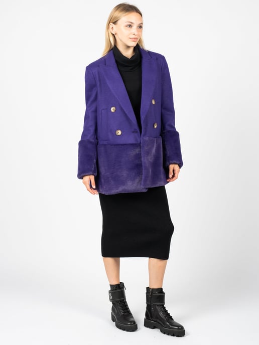 Silvian Heach Coat Nichiren Woman's Purple - Image 6