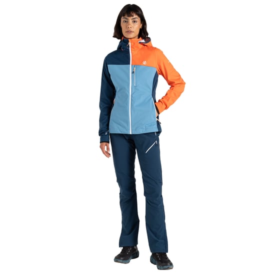 Dare 2B Womens/Ladies Lexan Colour Block Soft Shell Jacket (Niagara Blue/Satsuma)
