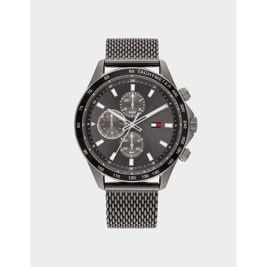 Accessories Tommy Hilfiger Miles Chronograph Mesh Bracelet Watch in Black - Image 1