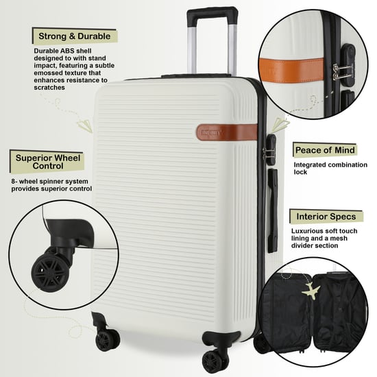 Hardshell Cream Cabin Suitcase Set Robust ABS Lightweight Luggage Holiday Bag