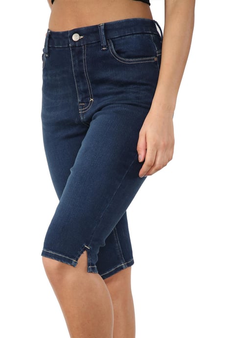 MYT Womens Magic Shaping High Waisted Denim Shorts Blue - Image 4