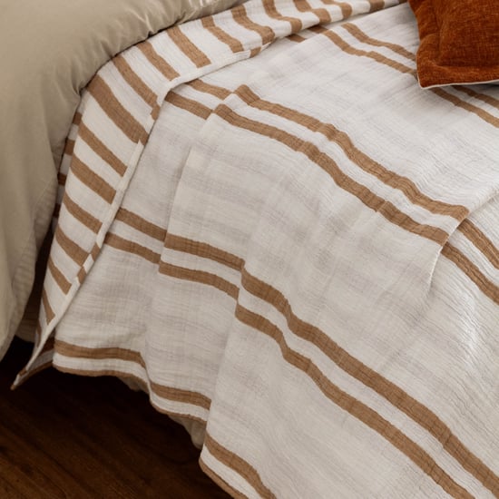 Yard Woven Stripe Cotton Bedspread - Image 2