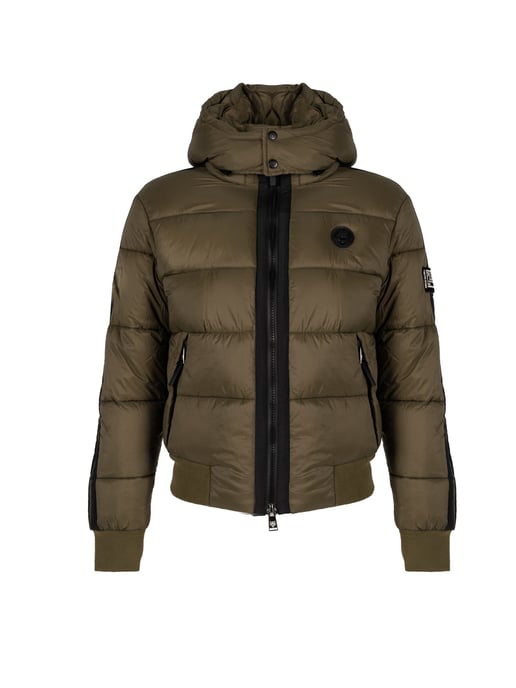 Plein Sport Padded Taped Sleeve Green Jacket