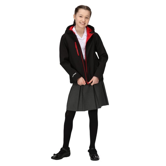 Regatta Childrens/Kids Ablaze 3 Layer Soft Shell Jacket (Black/Classic Red)