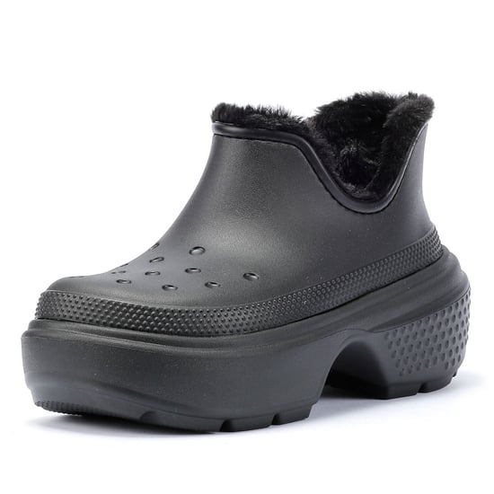 Crocs Stomp Gevoerd Kort Dames Laarzen Zwart - Image 3