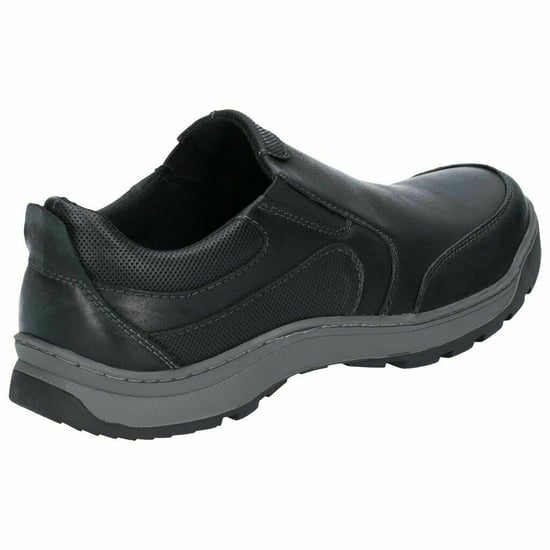 Hush Puppies Mens Jasper Slip On Leather Shoes (Black) - Image 2
