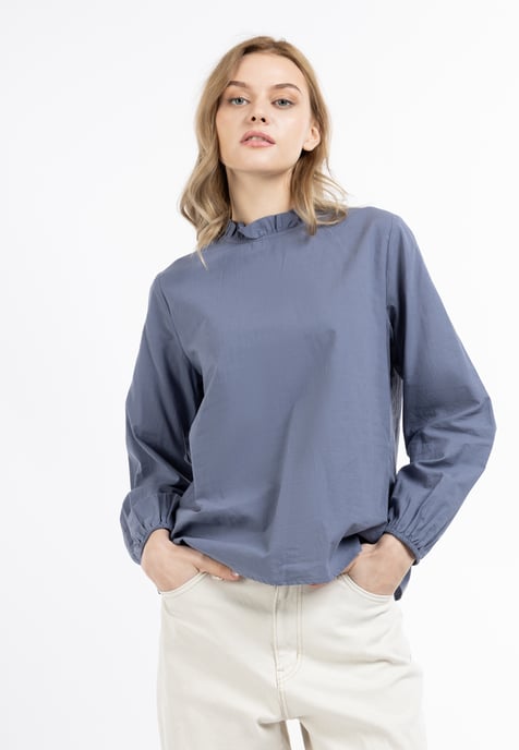 Dreimaster Bloes met lange mouwen teylon Dames Grijs-blauw - Image 3