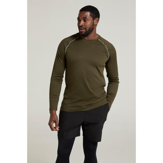 Mountain Warehouse Endurance T-shirt met lange mouwen voor heren (Donkere Khaki) - Image 1