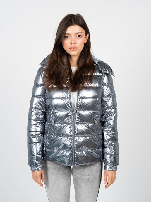 Guess Jacka Bomberjacka Dam Silver - Image 3