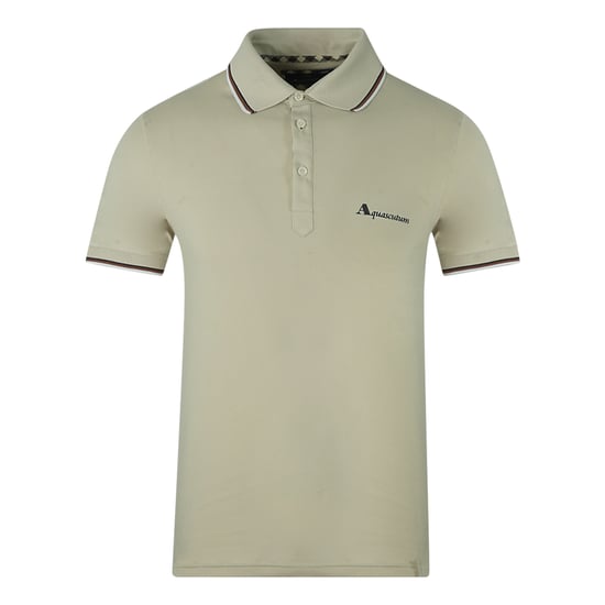 Beige poloshirt met merklogo van Aquascutum - Image 1