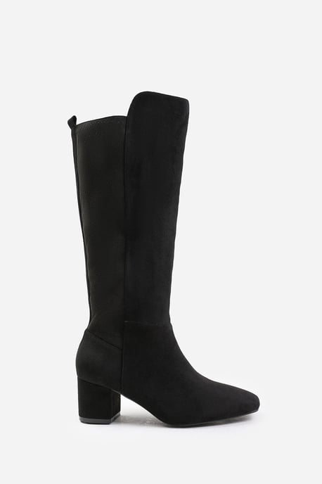 Where's That From Womens 'Cherish' Block Heel Knee High Boots With Side Zip