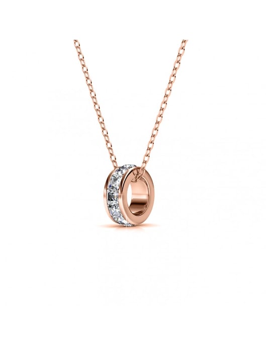 Square Roller Pendants - Rose Gold and Crystal - Image 3