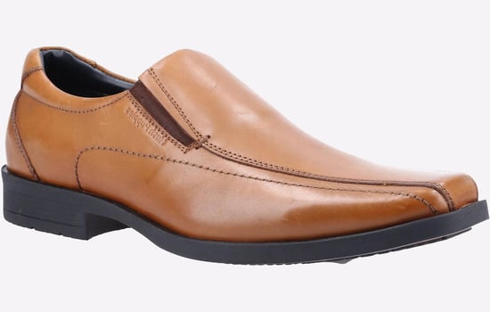 Hush Puppies Brody Leren Heren Instappers In Tan - Image 2