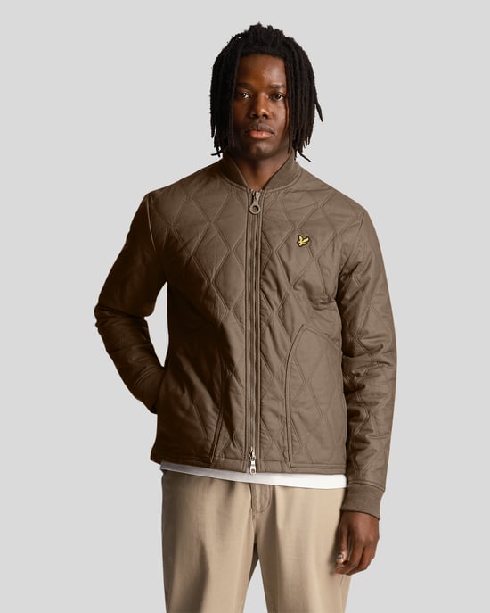 Lyle & Scott Branded Linden Khaki Short Lightweight Jacket - Image 1