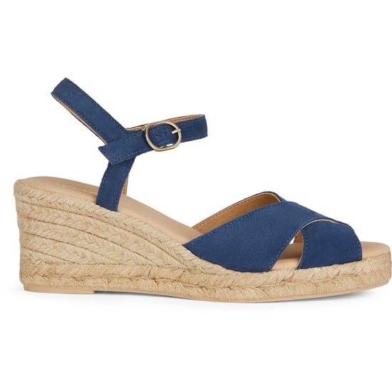 Geox D Gelsa Laag Leren Vrouwen Navy Sandalen - Image 5