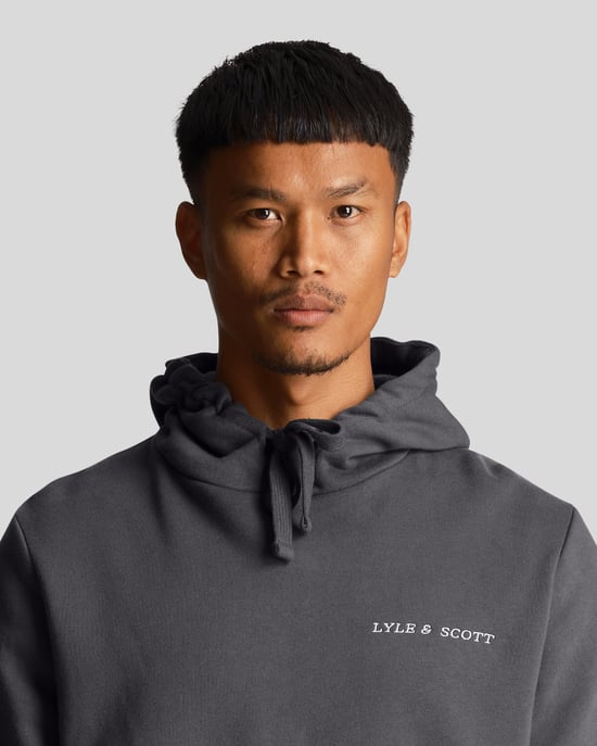 Lyle & Scott Geborduurde Hoodie in Donkergrijs - Image 4