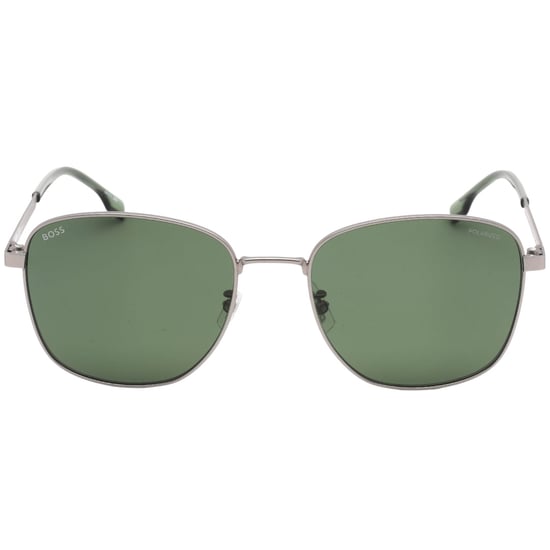Hugo Boss Green Polarized Lens Matte Ruthenium Sunglasses
