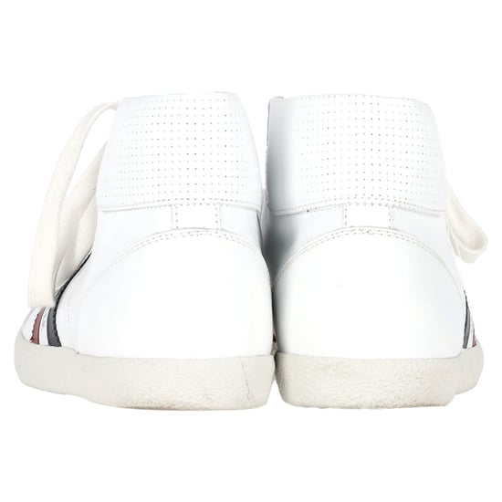 Moncler Monte Carlo Randiga Högtoppssneakers i Vitt Läder - Image 5