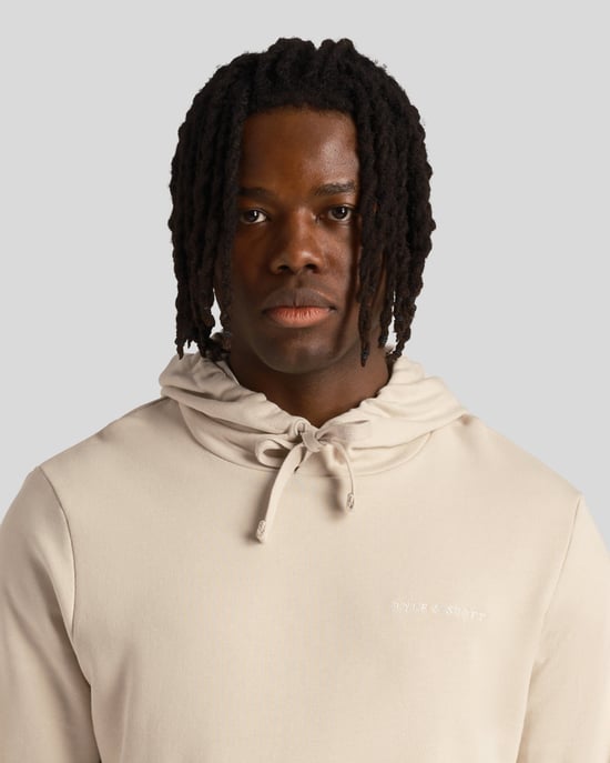 Lyle & Scott Men's Loopback Embroidered Hoodie in Cove