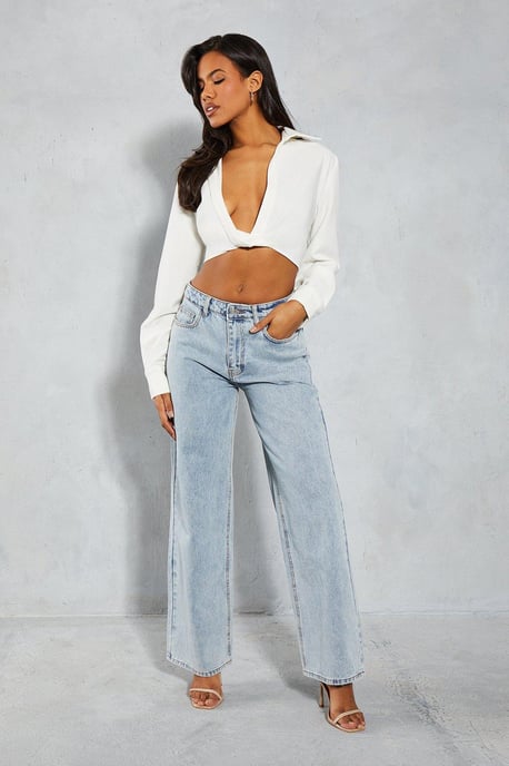 Premium Woven Twist Front Shirt