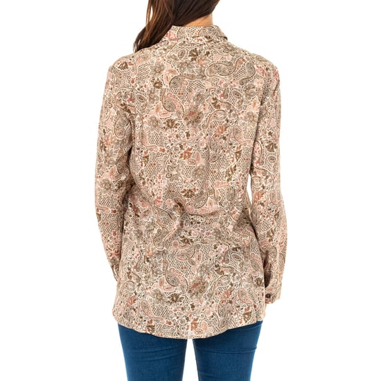 Women's long-sleeved shirt with lapel collar KWC002