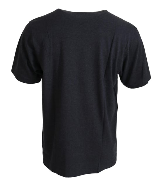 Dolce & Gabbana Gray Crewneck Cotton Short Sleeve Men's T-shirt - Image 3