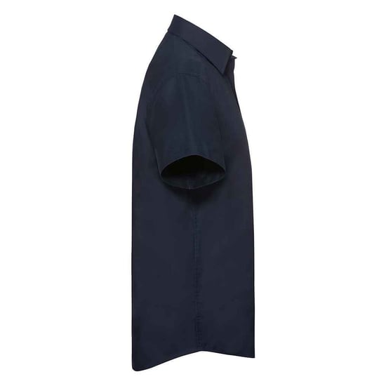 Russell Collection Heren Oxford Getailleerde Overhemd met Korte Mouwen (Heldere marine) - Image 3