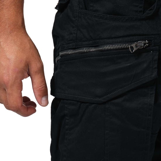 Men's Replay Joe Cargo Trousers in Charcoal - Image 6