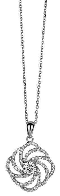 Orphelia Dames 925 Sterling Zilveren Ketting met Hanger - Zilver ZH-4800 - Image 2