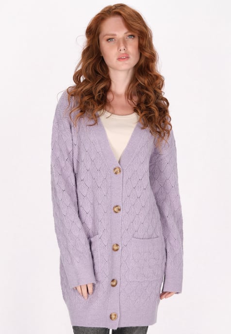 Dreimaster Vest Dames lavendel melange - Image 3