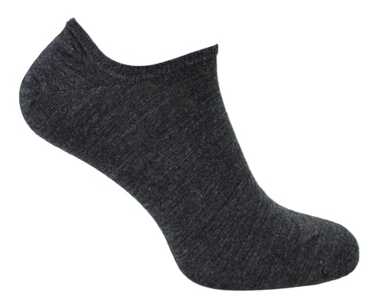 Mens Merino Wool Low Cut Socks | Steven | No Show Warm Footsies Socks - Charcoal - Image 1