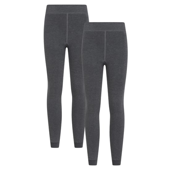 Mountain Warehouse värmeleggings för damer/kvinnor med fleecefodring (2-pack) (Charcoal) - Image 1