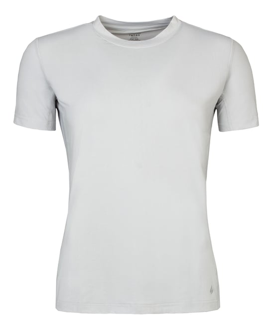 Ladies Thermal T Shirt for Winter | Heat Holders | Warm Short Sleeve T Shirt | Fleece Lined Baselayer Top - Grey - Image 1