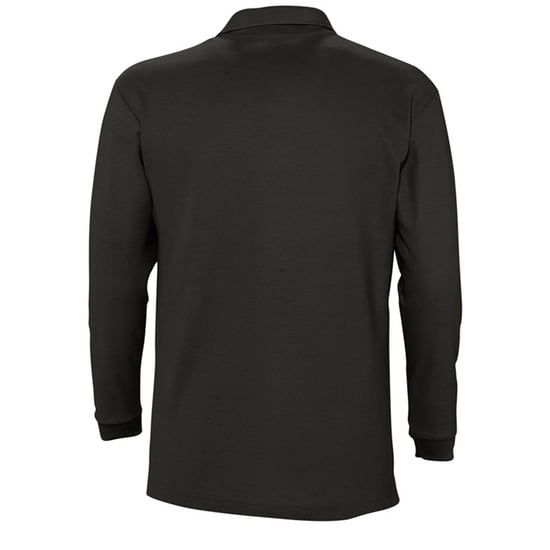 SOLS Heren-Winter II Poloshirt met lange mouwen van Piqué katoen (Zwart) - Image 2