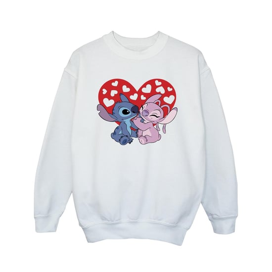 Disney Meisjes Lilo & Stitch Harten Sweatshirt (Wit) - Image 1