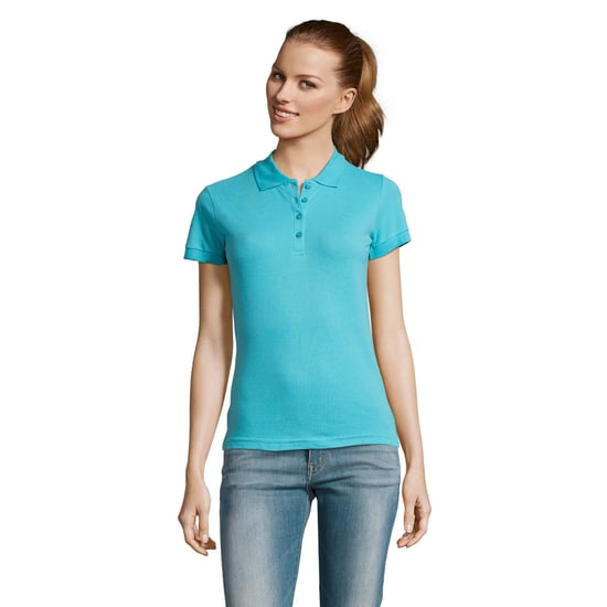 SOLS Dames/dames Passion Pique Poloshirt met korte mouwen (Blauw Atol) - Image 4