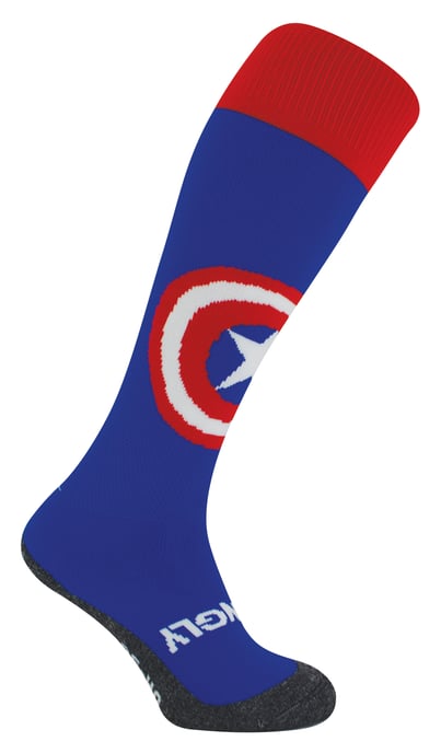 Captain America Lange Sportsokken | Hingly | Unisex Novelty Sokken voor Hockey, Rugby & Voetbal - Image 1