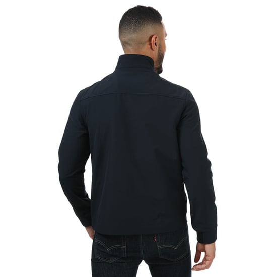 Men's Lyle And Scott Funnel Neck Softshell Jacket in Navy - Image 2