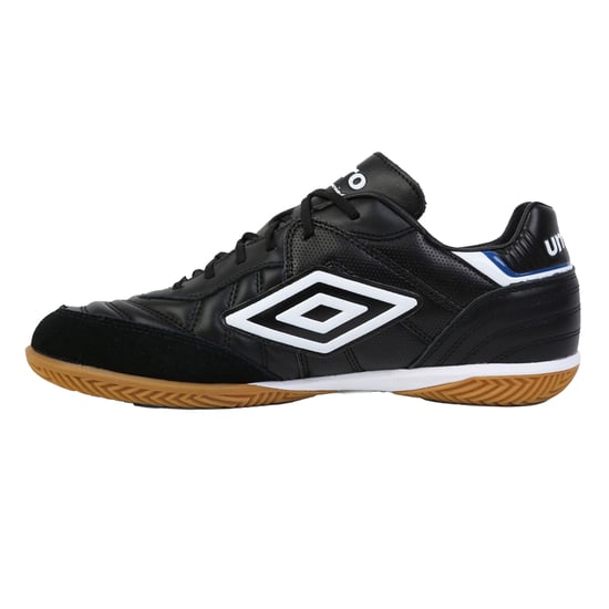Umbro Mens Speciali Eternal Team Nt Leather Trainers (Black/White/Royal Blue) - Image 3