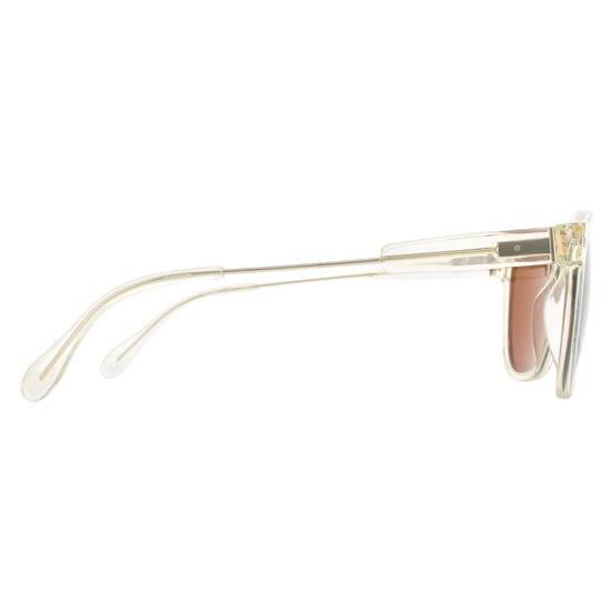 Serengeti Round Mens Light Gold Champagne Polarized Drivers Gold Amboy