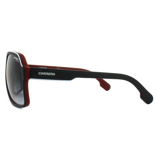 Carrera Aviator unisex zwart wit rood donkergrijze gradiënt zonnebril - Image 3