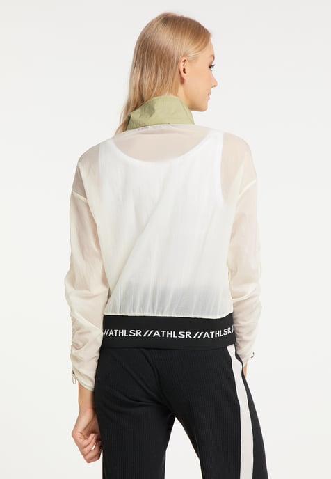 Mymo Windbreaker Dames olijf wol wit - Image 4
