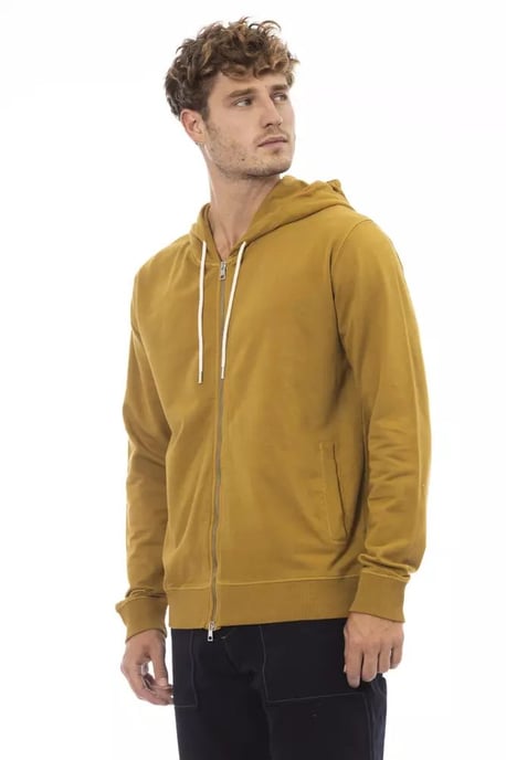 Alpha Studio Men's Brown Cotton Sweater