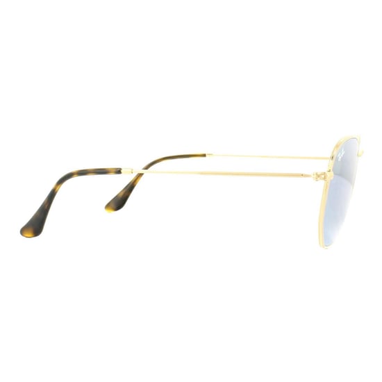 Ray-Ban Sunglasses Hexagonal 3548N 001/30 Gold Silver Mirror 54mm
