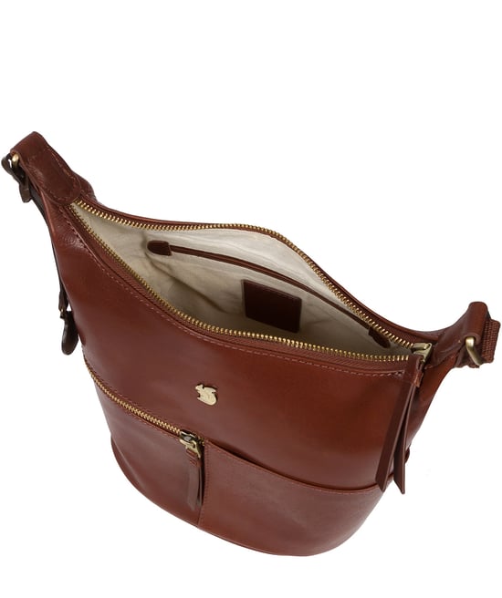 Little Kristin' Conker Brown Leather Shoulder Bag