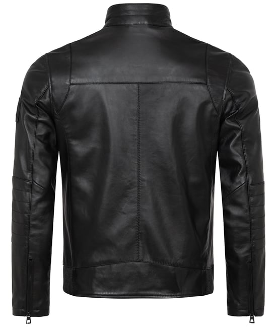 Rock Creek Lederjacke Schwarz