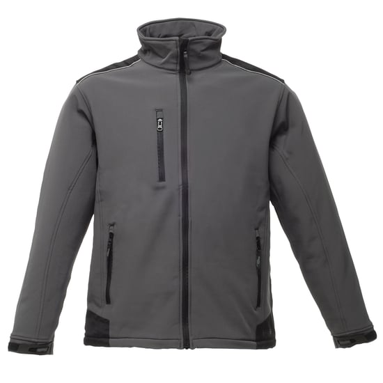 Regatta Mens Sandstorm Hardwearing Softshell Jacket (water Repellent) (Seal Grey/Black)