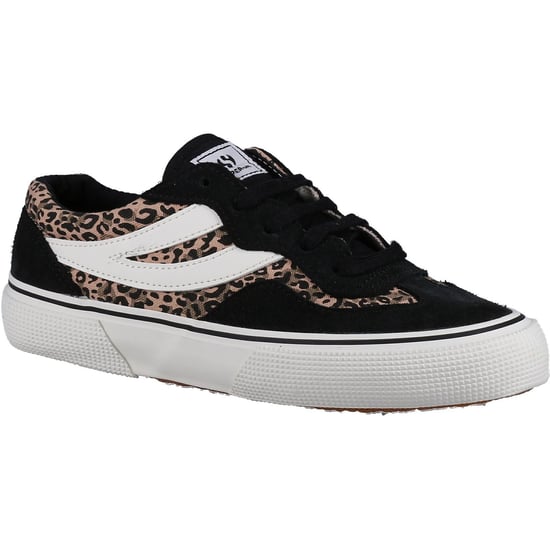 Superga 2941 Revolley Leather Vrouwen Zwart/Micro Luipaard Trainers - Image 1